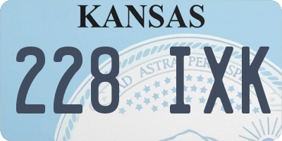 KS license plate 228IXK