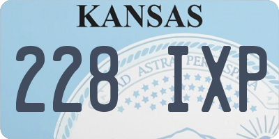 KS license plate 228IXP