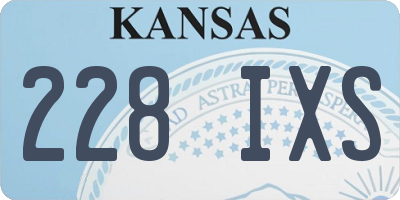 KS license plate 228IXS