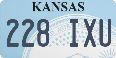 KS license plate 228IXU