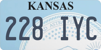 KS license plate 228IYC