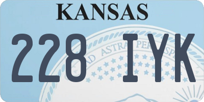 KS license plate 228IYK