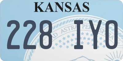 KS license plate 228IYO