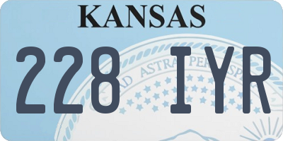 KS license plate 228IYR