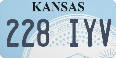 KS license plate 228IYV