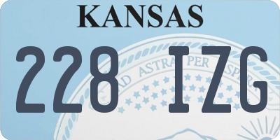 KS license plate 228IZG