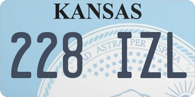 KS license plate 228IZL