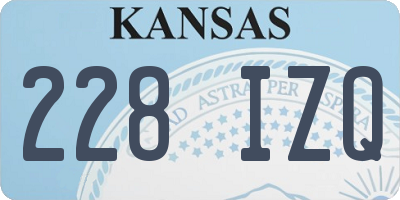 KS license plate 228IZQ