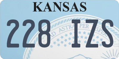 KS license plate 228IZS