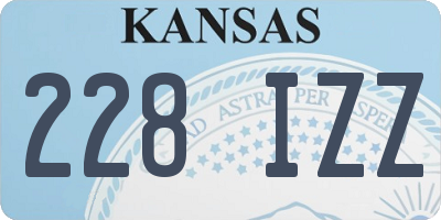 KS license plate 228IZZ