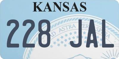 KS license plate 228JAL