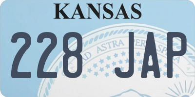 KS license plate 228JAP