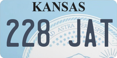 KS license plate 228JAT