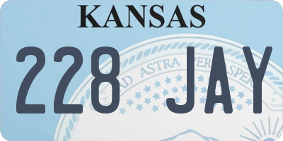 KS license plate 228JAY