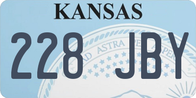 KS license plate 228JBY