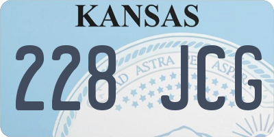 KS license plate 228JCG