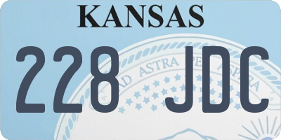 KS license plate 228JDC