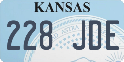 KS license plate 228JDE