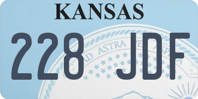 KS license plate 228JDF