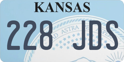 KS license plate 228JDS