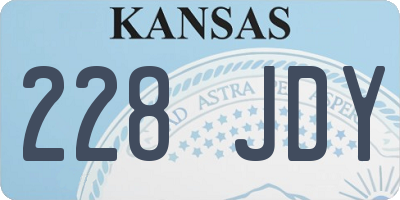KS license plate 228JDY
