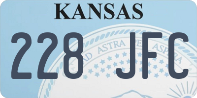 KS license plate 228JFC