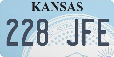 KS license plate 228JFE