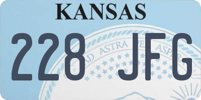 KS license plate 228JFG