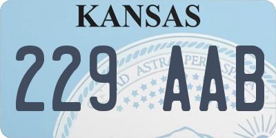 KS license plate 229AAB