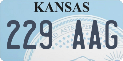 KS license plate 229AAG