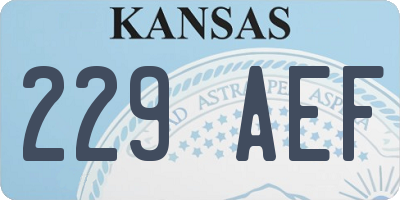 KS license plate 229AEF