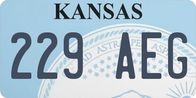 KS license plate 229AEG