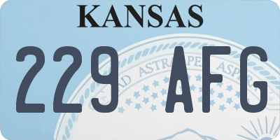 KS license plate 229AFG