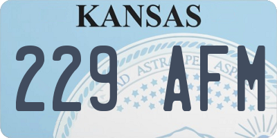 KS license plate 229AFM
