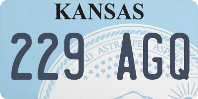 KS license plate 229AGQ