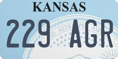 KS license plate 229AGR