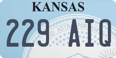 KS license plate 229AIQ