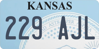 KS license plate 229AJL