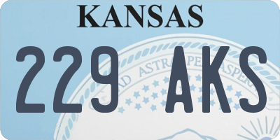 KS license plate 229AKS