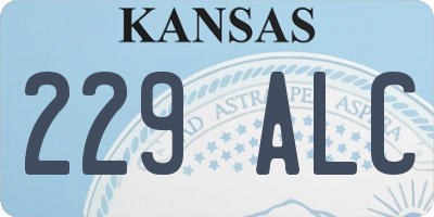 KS license plate 229ALC