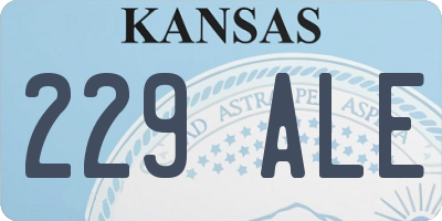 KS license plate 229ALE