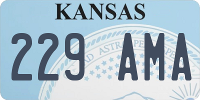 KS license plate 229AMA