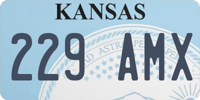 KS license plate 229AMX