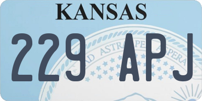 KS license plate 229APJ