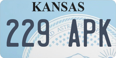 KS license plate 229APK