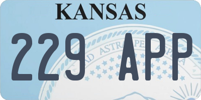 KS license plate 229APP