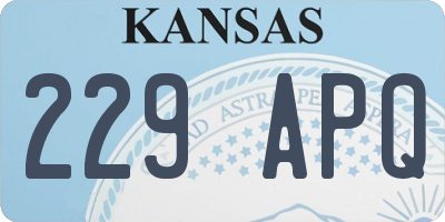 KS license plate 229APQ