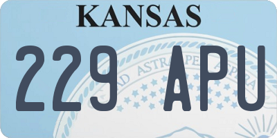 KS license plate 229APU