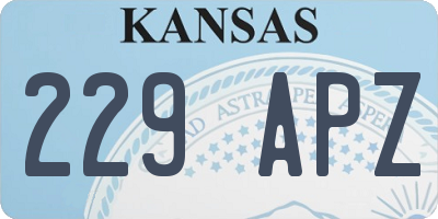 KS license plate 229APZ