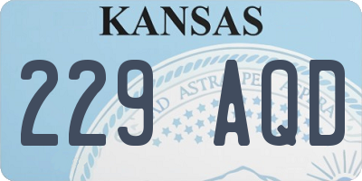 KS license plate 229AQD